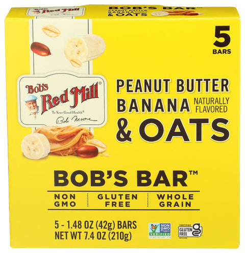 Bobs Red Mill 
Bar Oat Pb Banana 5Pk, 7.4 OZ.