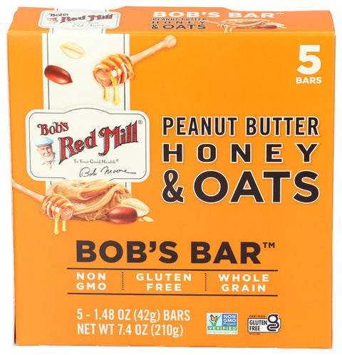 Bobs Red Mill 
Bar Pb Honey Oats, 7.4 OZ.