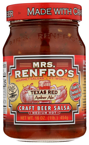 MRS RENFRO SALSA TEXAS RD CRAFT BEER - 16 OZ