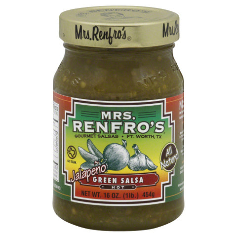 MRS RENFRO SALSA GREEN HOT - 16 OZ