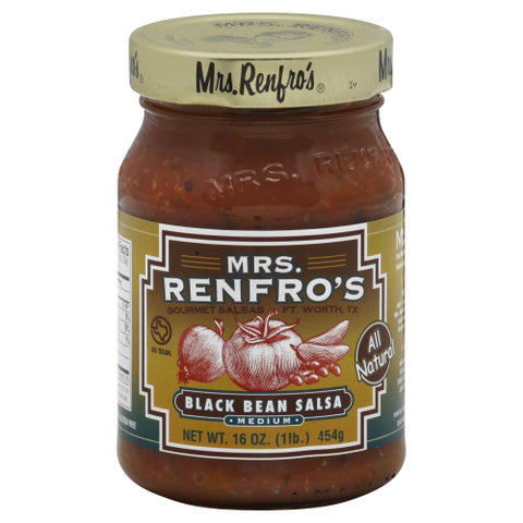 MRS RENFRO SALSA BLACK BEAN - 16 OZ