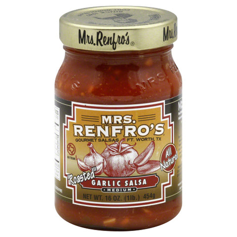 MRS RENFRO SALSA GARLIC - 16 OZ