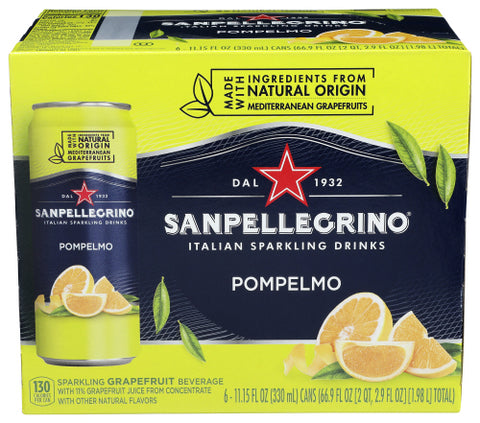 SAN PELLEGRINO BEV SPRK POMPELMO 6PK - 66.9 FO