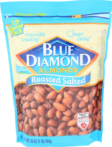 Blue Diamond 
Almond Rstd Salted, 16 OZ.
