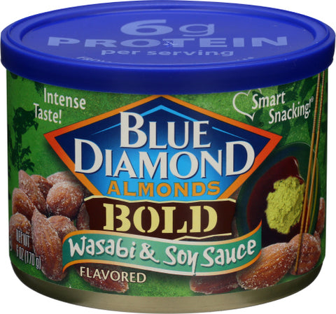 Blue Diamond 
Almond Bold Wasabi & Soy, 6 OZ.