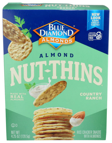 Blue Diamond 
Cracker Nut Thin Cntry Ranch, 4.25 OZ.