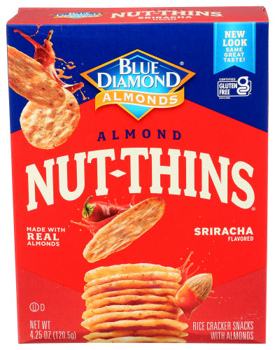 Blue Diamond 
Cracker Thin Sriracha Nut, 4.25 OZ.