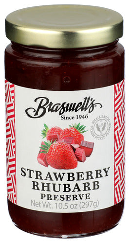 BRASWELL JELLY STRAW RHUBARB - 10.5 OZ