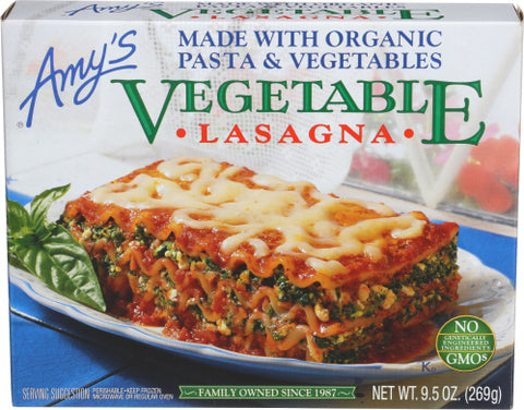 AMYS ENTREE LASAGNA VGTBLE - 9.5 OZ