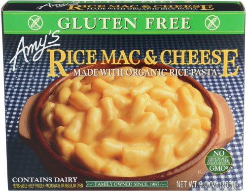 AMYS ENTREE MAC & CHS RICE - 9 OZ