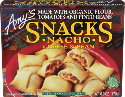 AMYS SNACK NACHO CHS PINTO BN - 6 OZ