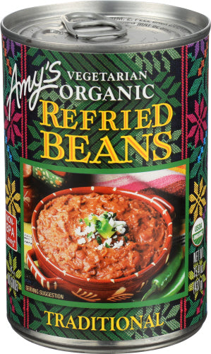 Amys 
Bean Refried Tradtnl, 15.4 OZ.