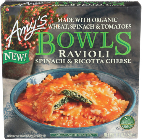 AMYS BOWL SPINACH RAVIOLI - 8.5 OZ