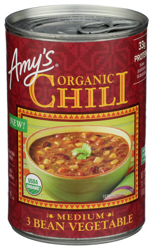 AMYS CHILI 3 BEAN VEGTBLE ORG - 14.7 OZ