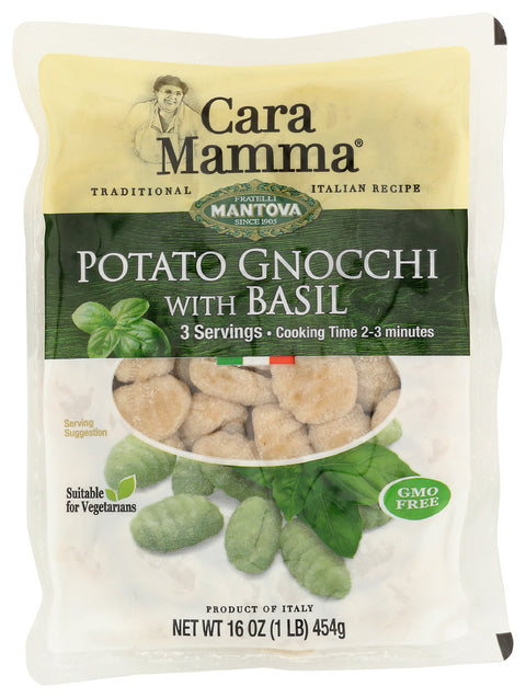 MANTOVA PASTA GNOCCHI PTO BASIL - 16 OZ