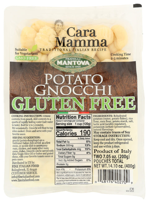 MANTOVA GNOCCHI POTATO GF 2CT - 14.1 OZ