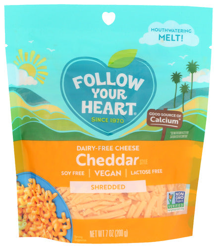 FOLLOW YOUR HEART CHEDDAR SHREDDED - 7 OZ