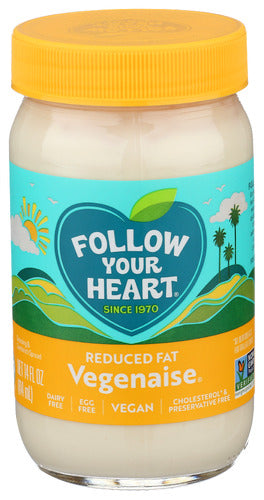FOLLOW YOUR HEART VEGENAISE RDCD FAT - 14 OZ