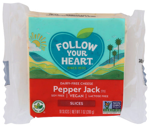 FOLLOW YOUR HEART CHEESE PEPPER JACK SLICES - 7 OZ