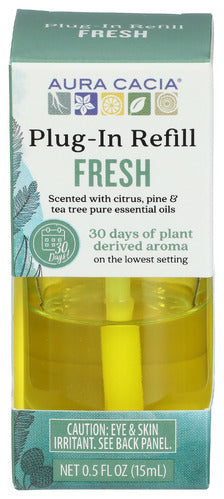 Aura Cacia 
Plug In Refill Fresh, 0.5 FO.