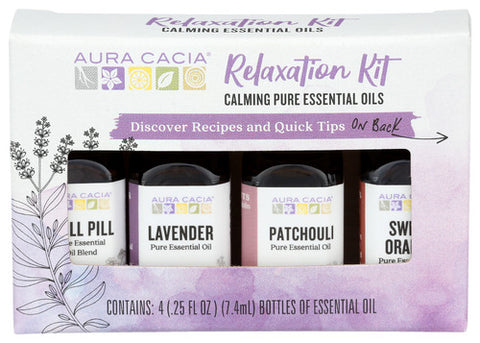 Aura Cacia 
Ess Oil Relaxtn Kit 4Pk, 1 FO.