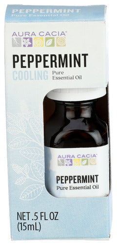 Aura Cacia 
Oil Ess Peppermint Bxd, 0.5 OZ.