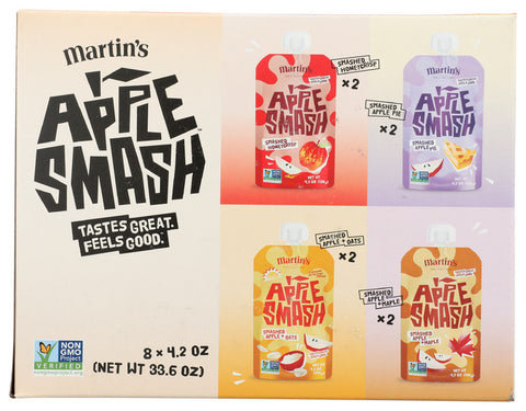 Apple Smash 
Applesauce 4Var Pk 8Pc, 33.6 OZ.