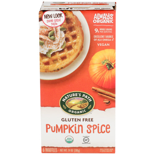 NATURES PATH WAFFLE PMPKN SPC ORG - 7.4 OZ