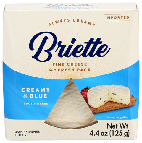 BRIETTE CHEESE BRIE CREAMY BLUE - 4.4 OZ