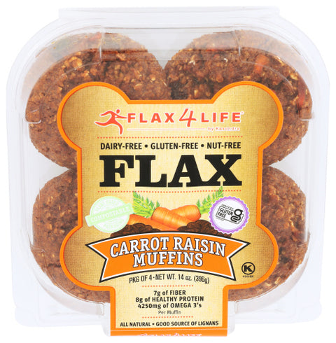 FLAX4LIFE MUFFIN FZ CARROT&RAISIN - 14 OZ