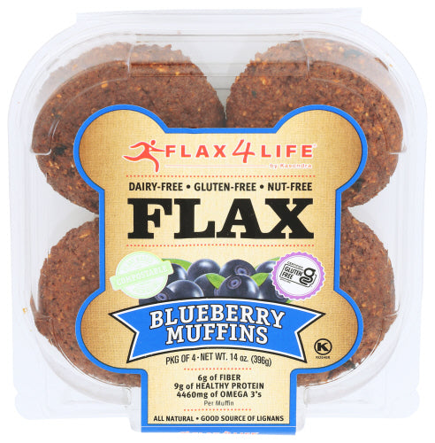 FLAX4LIFE MUFFIN FZ WILD BLUEBRY - 14 OZ