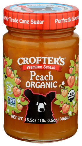 Crofters 
Spread Fruit Peach, 16.5 OZ.