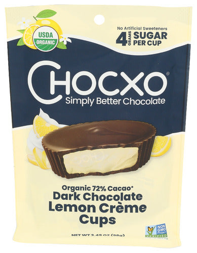 CHOCXO CHOC CUP DK LEMON CRM - 3.45 OZ