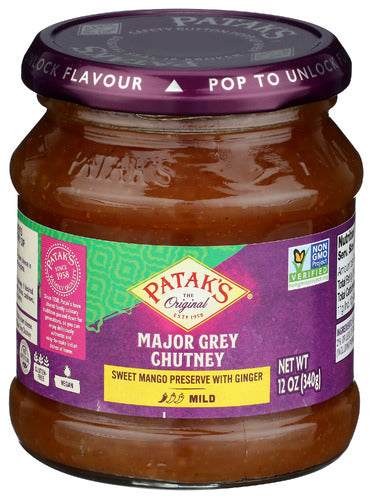 PATAKS CHUTNEY MAJOR GREY - 12 OZ