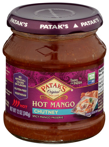PATAKS CHUTNEY MANGO HOT - 12 OZ