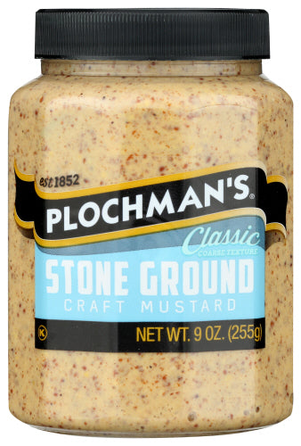 PLOCHMANS MUSTARD STONE GRND PET - 9 OZ