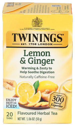 TWINING TEA TEA LEMON & GINGER - 20 BG