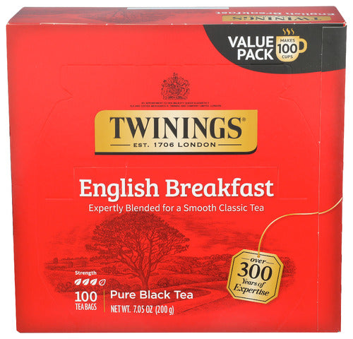 TWINING TEA TEA BOX CNTR ENGL BRKFST - 100 BG