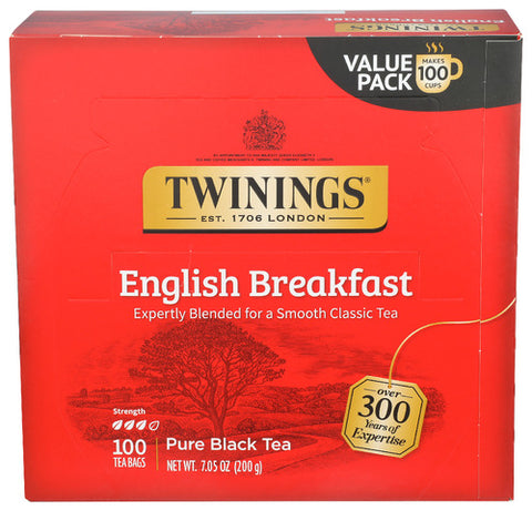 TWINING TEA TEA BOX CNTR ENGL BRKFST - 100 BG