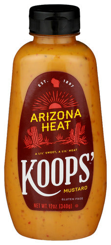 KOOPS MUSTARD ARIZONA HEAT SQZ - 12 OZ