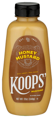 KOOPS MUSTARD SQZ HONEY - 12 OZ