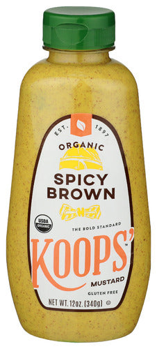 KOOPS MUSTARD SPICY BROWN ORG - 12 OZ