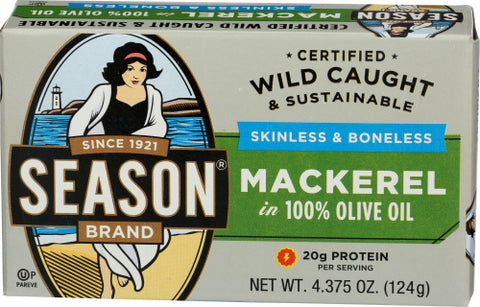 SEASONS MACKEREL FILLETS - 4.375 OZ