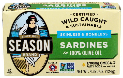 SEASONS SARDINE CLUB SKNL & BNLS OIL - 4.375 OZ
