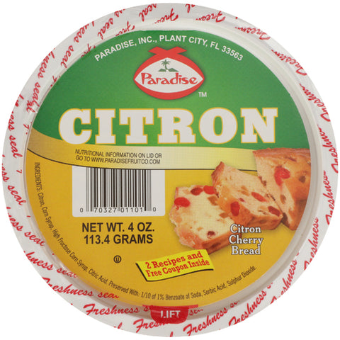 PARADISE FRUIT CITRON DICED - 4 OZ