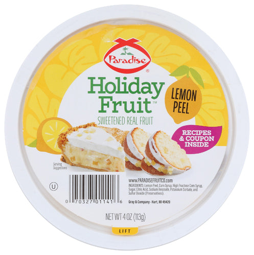 PARADISE FRUIT LEMON PEEL DICED - 4 OZ