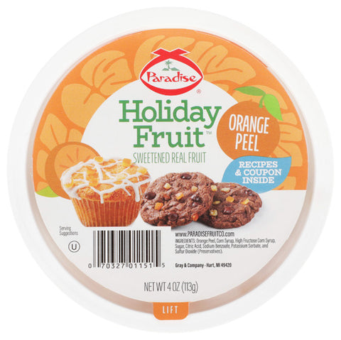 PARADISE FRUIT ORAN PEEL DICED - 4 OZ