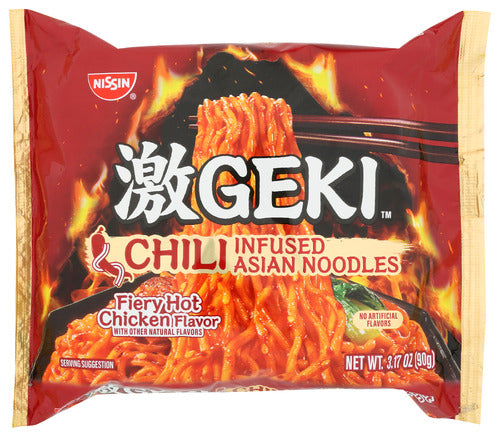 NISSIN NOODLES GEKI FRY HOT CKN - 3.17 OZ