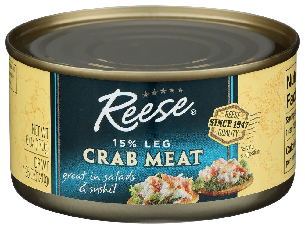 REESE CRABMEAT FANCY 15% LEG - 6 OZ