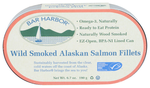 Bar Harbor 
Salmon Fillet Wld Smkd, 6.7 OZ.